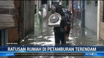 Ratusan Rumah di Petamburan Terendam Banjir