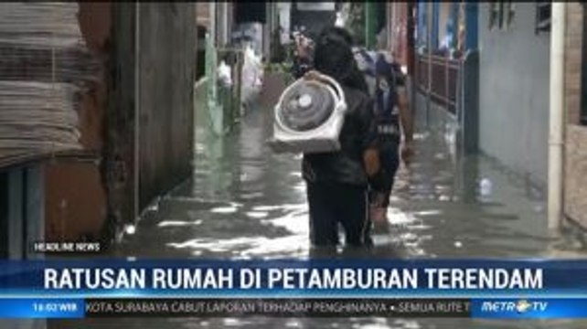 Ratusan Rumah di Petamburan Terendam Banjir