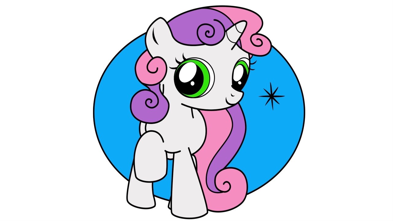 Coloring My Little Pony Sweetie Belle Coloring Page Markers| Drawing and coloring for kids