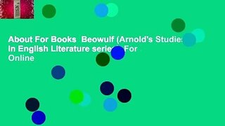 About For Books  Beowulf (Arnold's Studies in English Literature series)  For Online