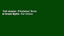 Full version  D'Aulaires' Book of Greek Myths  For Online