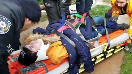 Eve balkondan girmek isterken yere çakıldı
