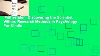Full version  Discovering the Scientist Within: Research Methods in Psychology  For Kindle