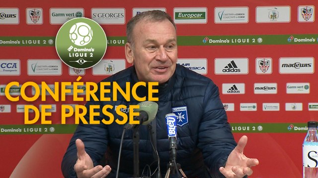 Conférence de presse AC Ajaccio - AJ Auxerre (2-3) : Olivier PANTALONI (ACA) - Jean-Marc FURLAN (AJA) - 2019/2020