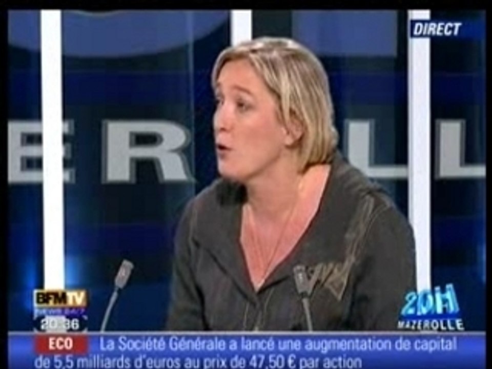 Marine LePen - BFMTv