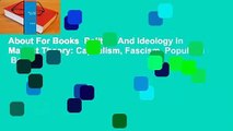 About For Books  Politics And Ideology In Marxist Theory: Capitalism, Fascism, Populism  Best
