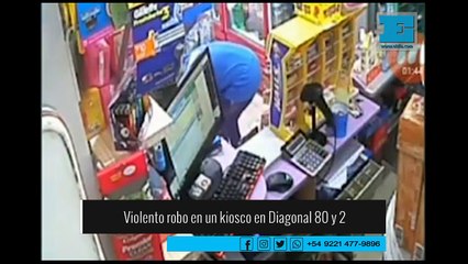 Violento asalto en un kiosco en Diagonal 80