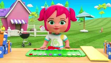 Learning Numbers for Children with Little Baby Girl Fun Play Rings Toy Set 3D Kids Education Videos