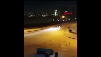 Karda kayıp takla attı! Faciadan dönüldü