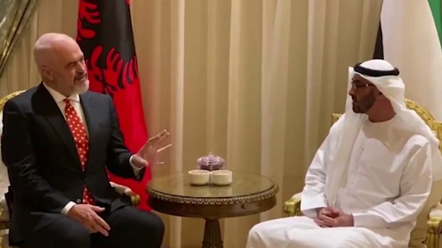 Report TV - Rindërtimi dhe Konferenca e Donatorëve/ Rama takon princin e Abu Dabit