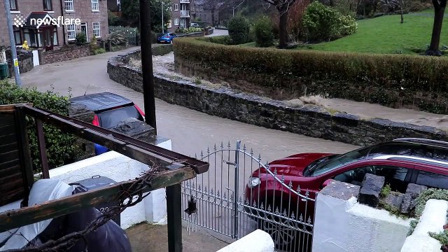 Storm Ciara floods Colwyn Bay in North Wales