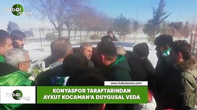 Konyaspor taraftarından Aykut Kocaman'a duygusal veda