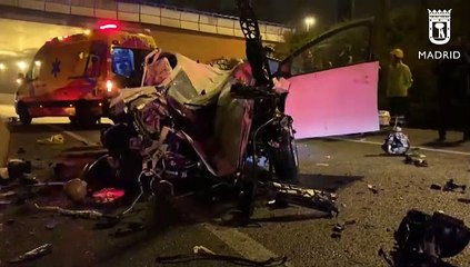 Fallece una mujer de 38 años en Madrid al precipitarse su vehículo desde una altura de 8 metros