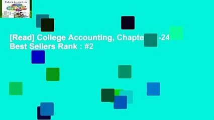 [Read] College Accounting, Chapters 1-24  Best Sellers Rank : #2