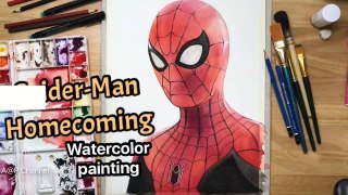 Speed Painting Watercolor Spider-Man Far From Home