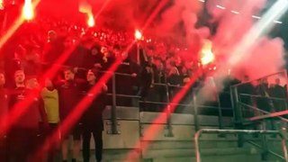 les supporters de Dynamo Dresde - entraînement 27.01.2020