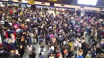 Euston Station overcrowded as Storm Ciara brings travel chaos