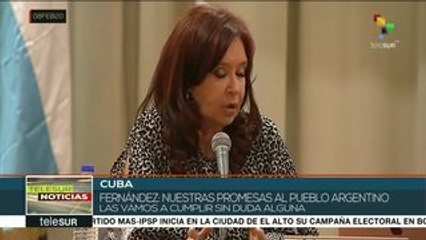 CFK: Nuestras promesas a los argentinos se cumplirán