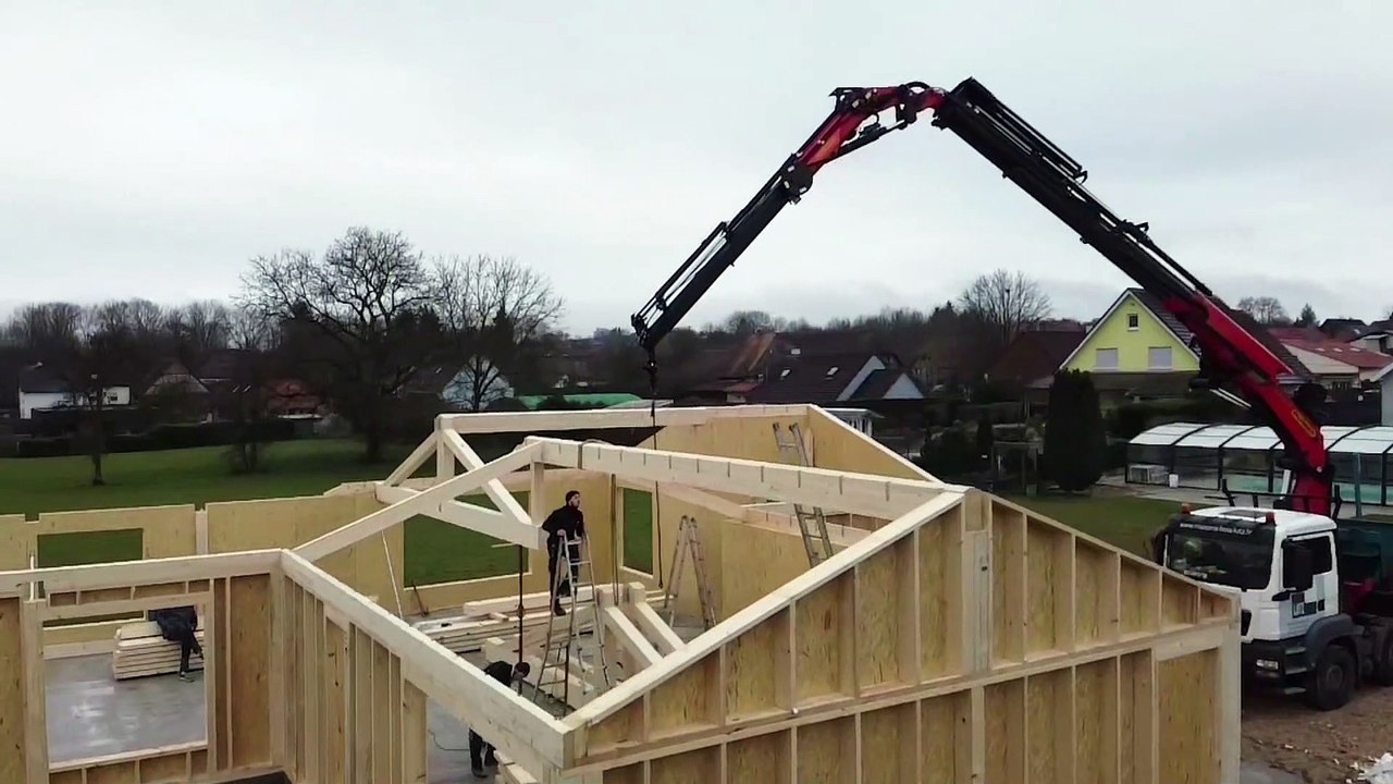 Une maison de 150 m² montée en 2 jours en Alsace !
