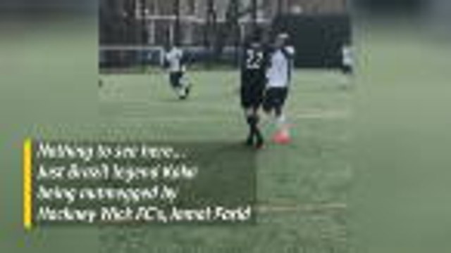 Amateur footballer nutmegs Brazil legend Kaka