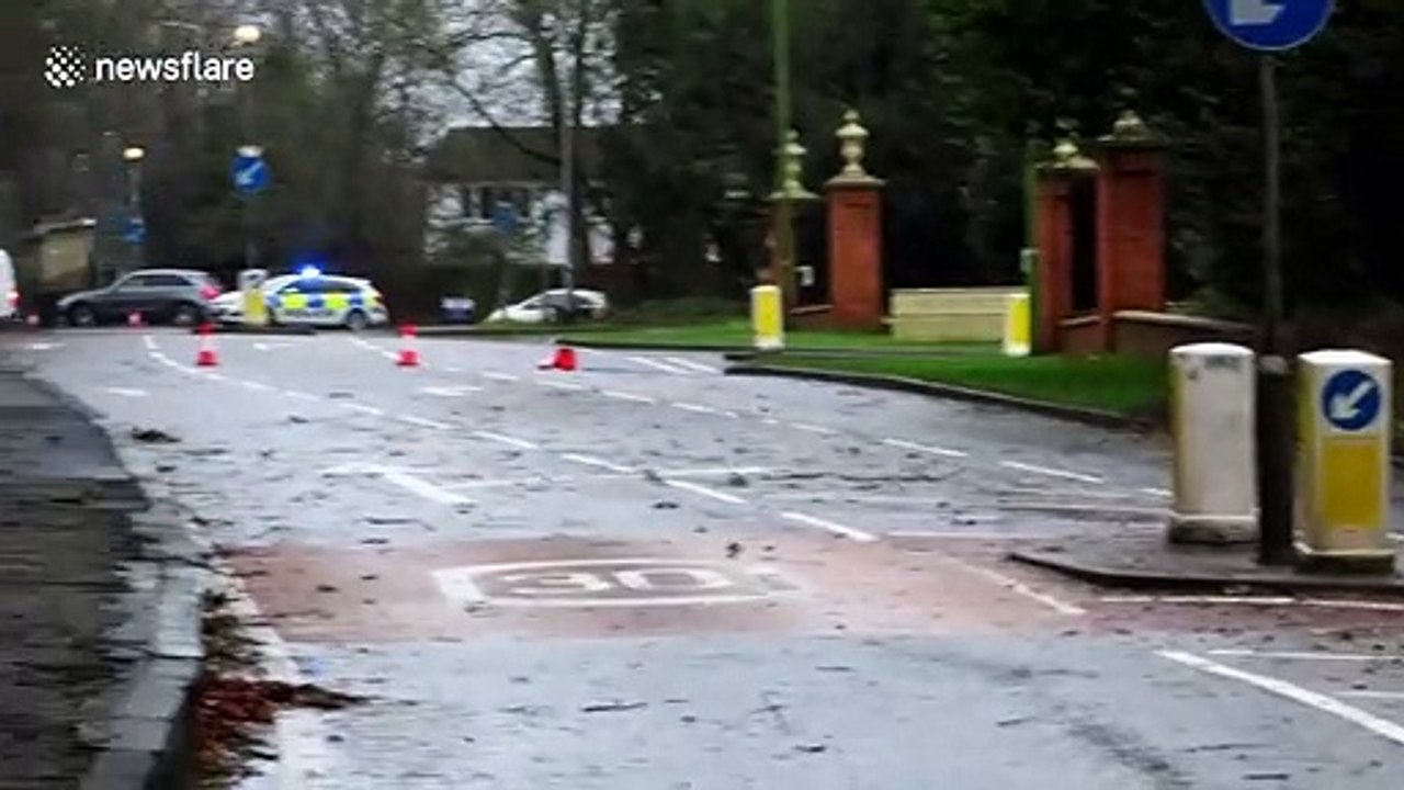 Storm Ciara brings down trees and closes roads in Hertfordshire