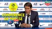 Conférence de presse Paris Saint-Germain - Olympique Lyonnais (4-2) : Thomas TUCHEL (PARIS) - Rudi GARCIA (OL) / 2019-20