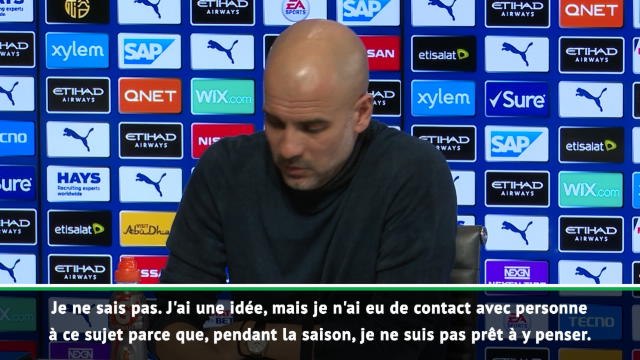 26e j. - Guardiola : Nous devons nous renforcer cet été