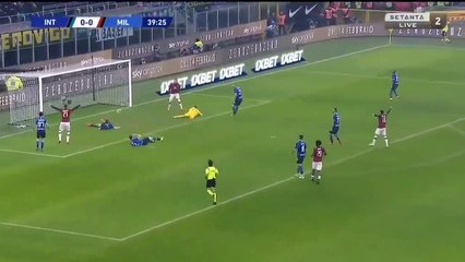 أهداف وملخص مباراة الانتر ضد ميلان