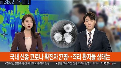 국내 신종코로나 확진자 27명…격리 환자들 상태는