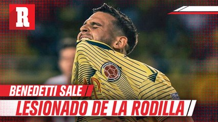Benedetti sufrió aparatosa lesión de rodilla en duelo entre Colombia y Uruguay