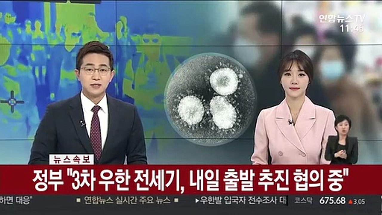 정부 "3차 우한 전세기, 내일 출발 추진 협의 중"