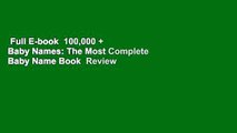 Full E-book  100,000 + Baby Names: The Most Complete Baby Name Book  Review