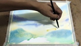 ((EP.5)) สอนการวาดทิวทัศน์ด้วยเทคนิคสีน้ำ#watercolor#artist#Landscape painting #สีน้ำ