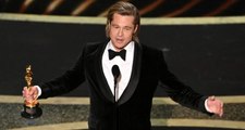 İlk Oscar'ını alan Brad, kürsüye çıkar çıkmaz Trump'a gönderme yaptı