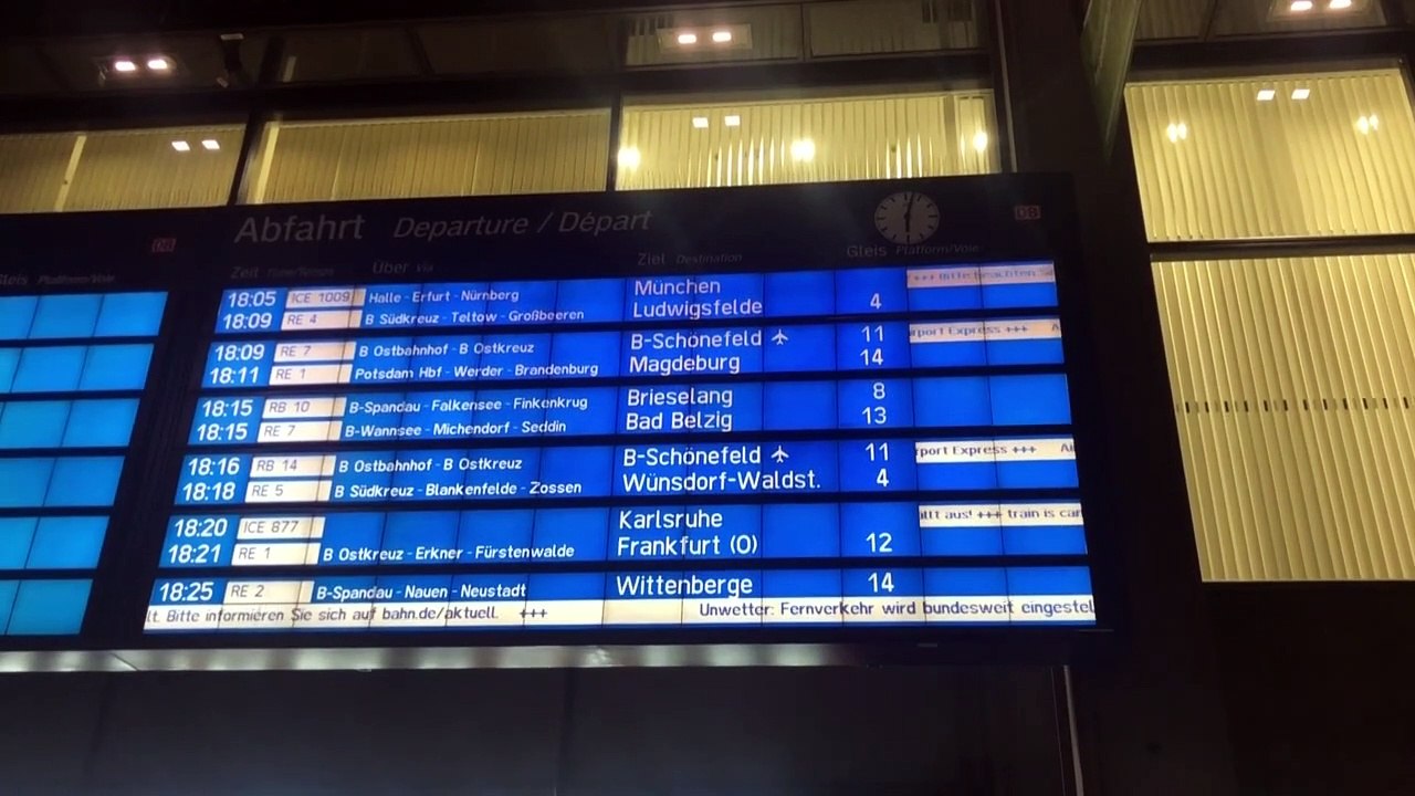 Orkantief 'Sabine' legt Fernverkehr der Bahn lahm