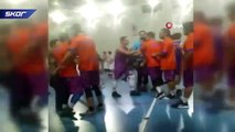Basketbol maçında hakemlere tekmeli yumruklu saldırı kamerada