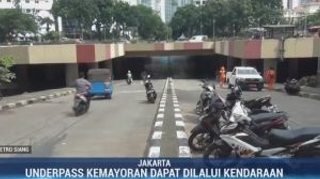 Surut, Underpass Kemayoran Sudah Bisa Dilalui Kendaraan