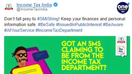 Income Tax Department ने Taxpayers को किया Alert, इन SMS पर न करें Click | वनइंडिया रहिंदी