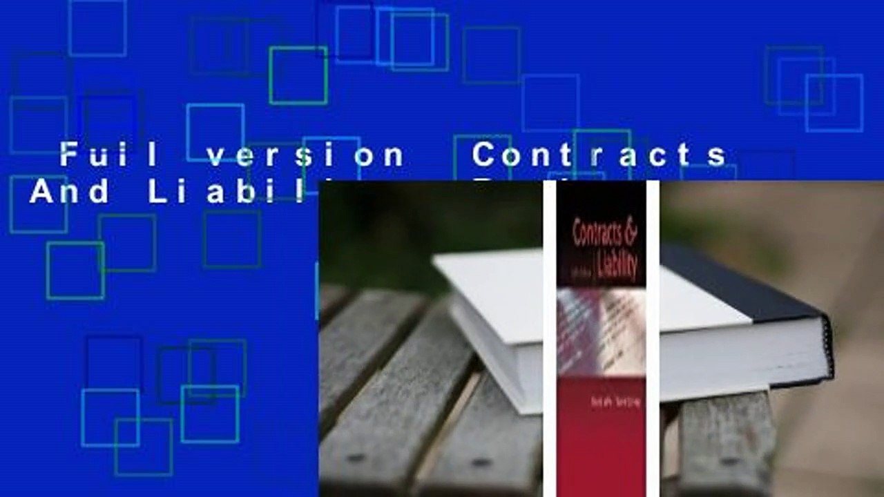 Full version Contracts And Liability Review video Dailymotion
