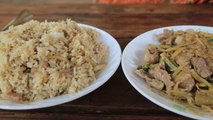Cambodian food - Fried rice with beef and Ginger - បាយឆាសាច់គោជាមួយខ្ញី - ម្ហូបខ្មែរ