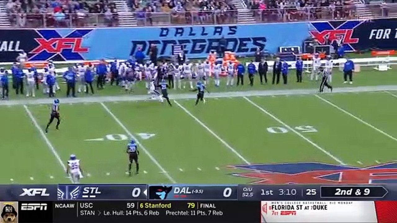 St. Louis Battlehawks vs. Dallas Renegades Week 1 Highlights _ XFL 2020