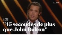 Aux Oscars, Brad Pitt s'offre une blague sur le procès en destitution de Trump au Sénat américain