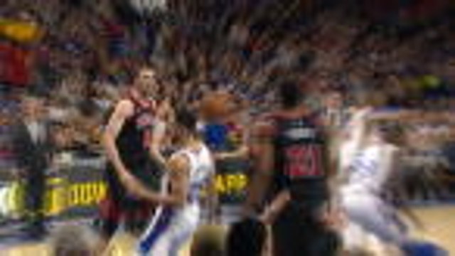Ben Simmons rises for alley-oop slam