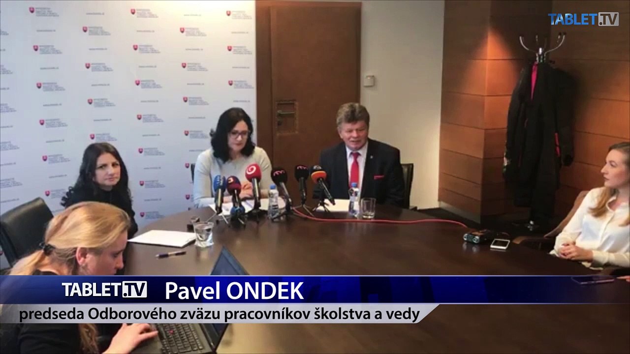 ZÁZNAM: Brífing ministerky školstva M. Lubyovej a predsedu OZPŠaV P. Ondeka