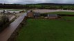 Drone footage shows severe flooding across Cumbria during Storm Ciara