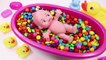 Learn Colors With Animal - Learn Colors MandMs Triple Baby Doll Bath Time and Ice Cream Cups Surprise Toys