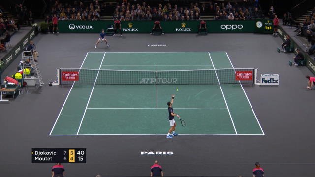 TENNIS: Paris Masters: Djokovic bt Moutet (7-6 6-4)