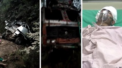 बेकाबू ट्रक ने पहले पति-पत्नी को रौंदा, फिर वैन में मारी टक्कर, कुल 9 लोगों की मौत