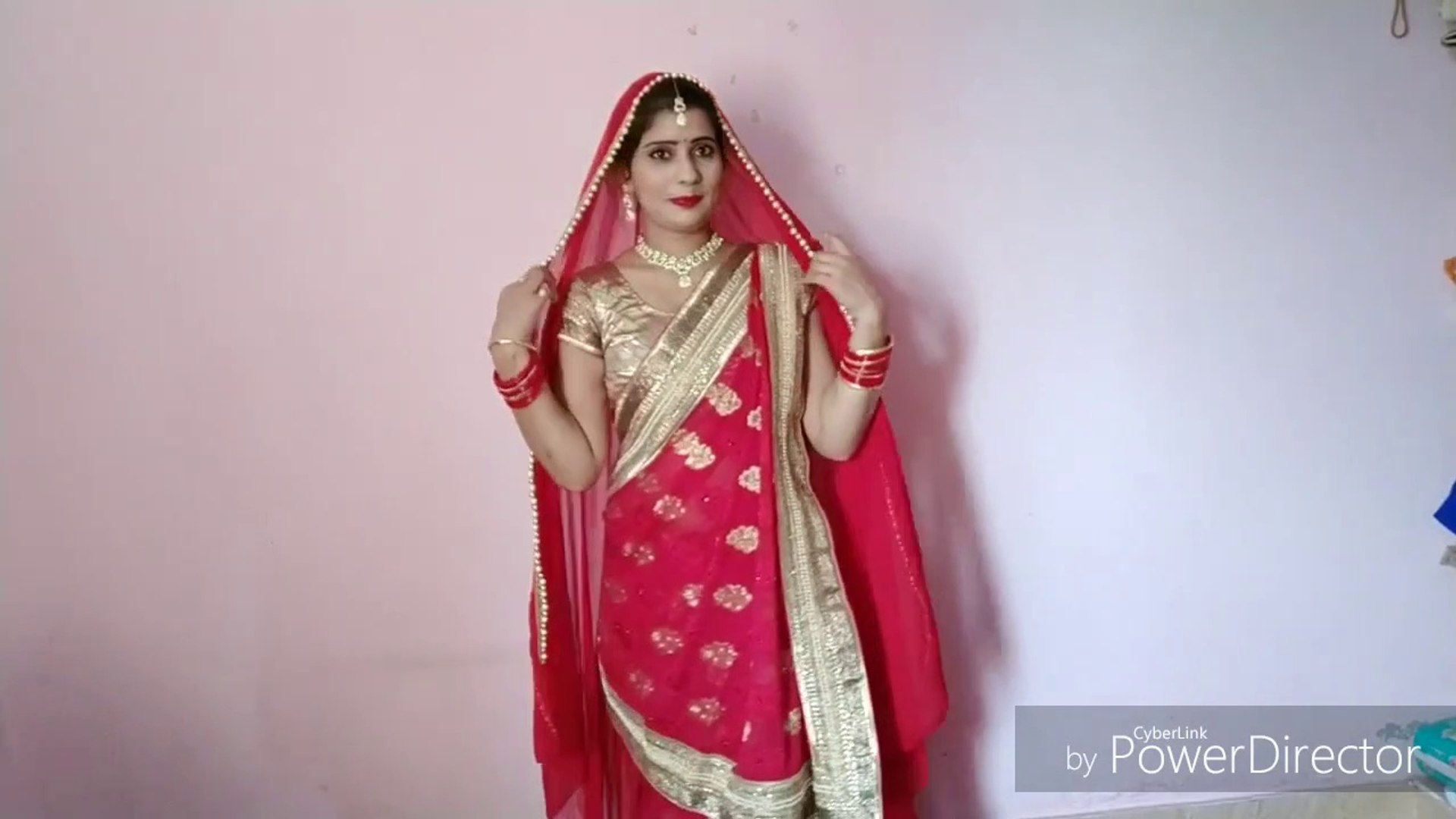 How To Wear Gujrati Style Saree Step by Step __ Gujrati Style Saree For Bridal