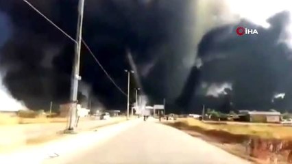 - YPG/PKK'lı teröristler kuyulara doldurduğu petrolü yaktı